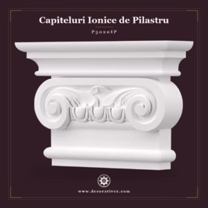 Capitel Pilastru Ionic Poliuretan 7x28x19 cm Decorativ