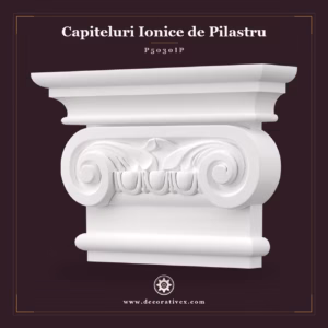 Capitel de Pilastru Poliuretan Ionic 9x42x29 cm