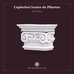 Capitel ionic pentru pilastru din poliuretan 11x21x15 cm