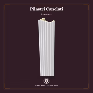Pilastru decorativ canelat din poliuretan 10x20x240 cm