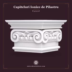 Produs decorativ din poliuretan, capitel ionic 28x28x19 cm