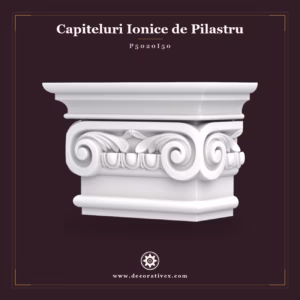 Capitel ionic pentru pilastru 14x28x19 cm din poliuretan