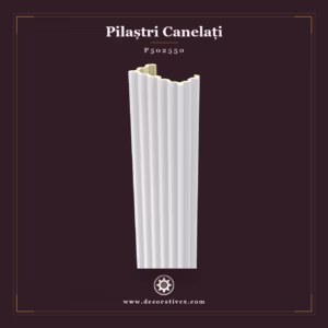 Pilastru cu caneluri 13x25x240 cm, produs decorativ din poliuretan