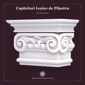 Capitel ionic pentru pilastru 18x35x24 cm din poliuretan