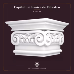 Capitel ionic pentru pilastru din poliuretan 60x60x41 cm