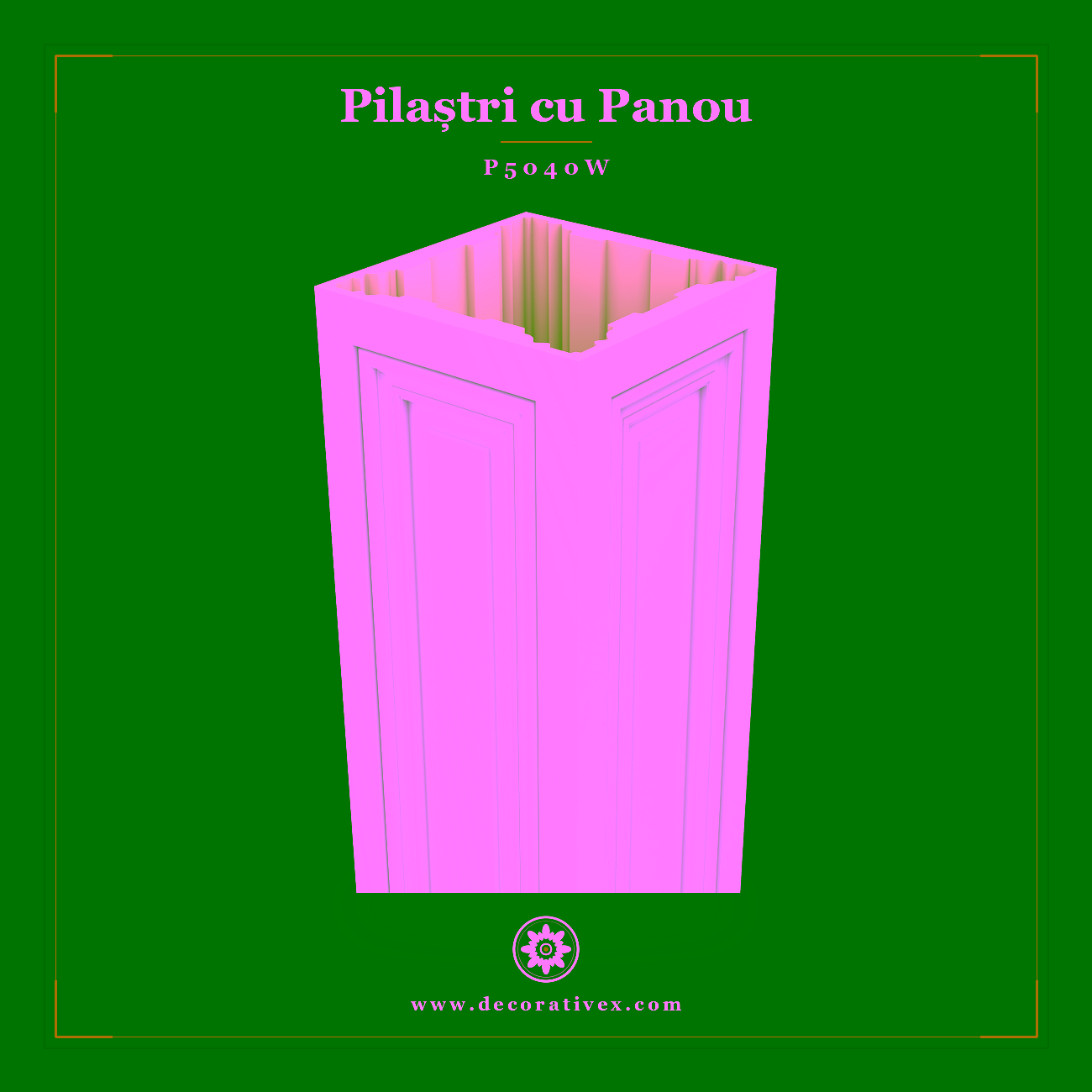 Pilastru 40x40x240 cm din material decorativ poliuretan