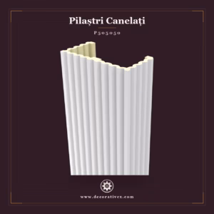 Pilastru decorativ canelat 25x50x240 cm din poliuretan