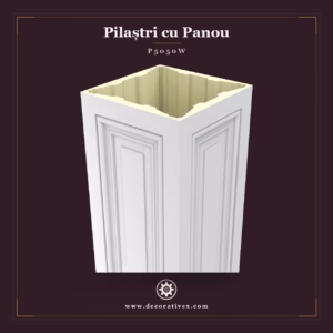 Pilastru decorativ din Poliuretan 50x50x240 cm pentru fațadă