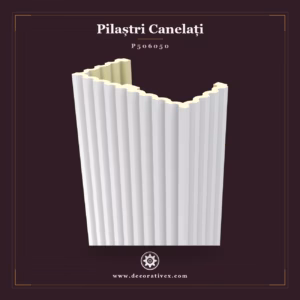 Pilastru decorativ canelat 30x60x240 cm din poliuretan